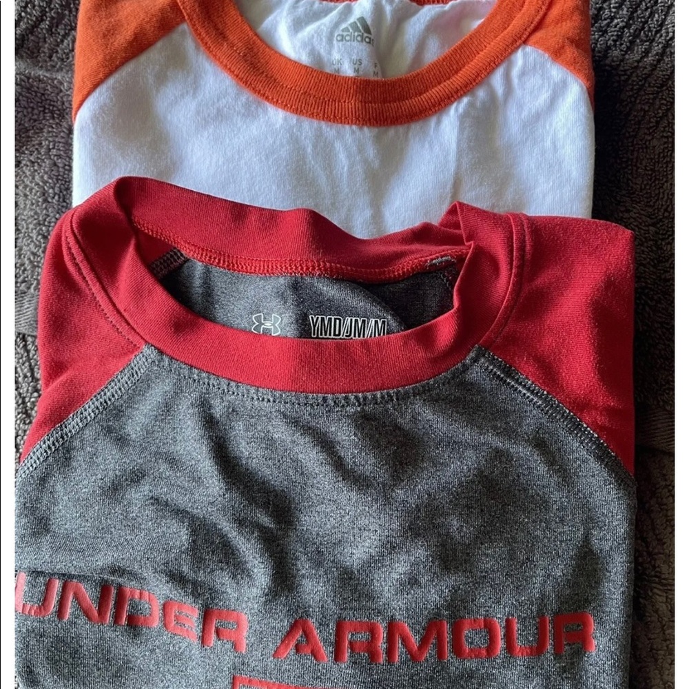 Two Boys Medium 10/12   3/4 Sleeve Shirts
